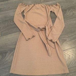 The Runaway Label Off the Shoulder Dress